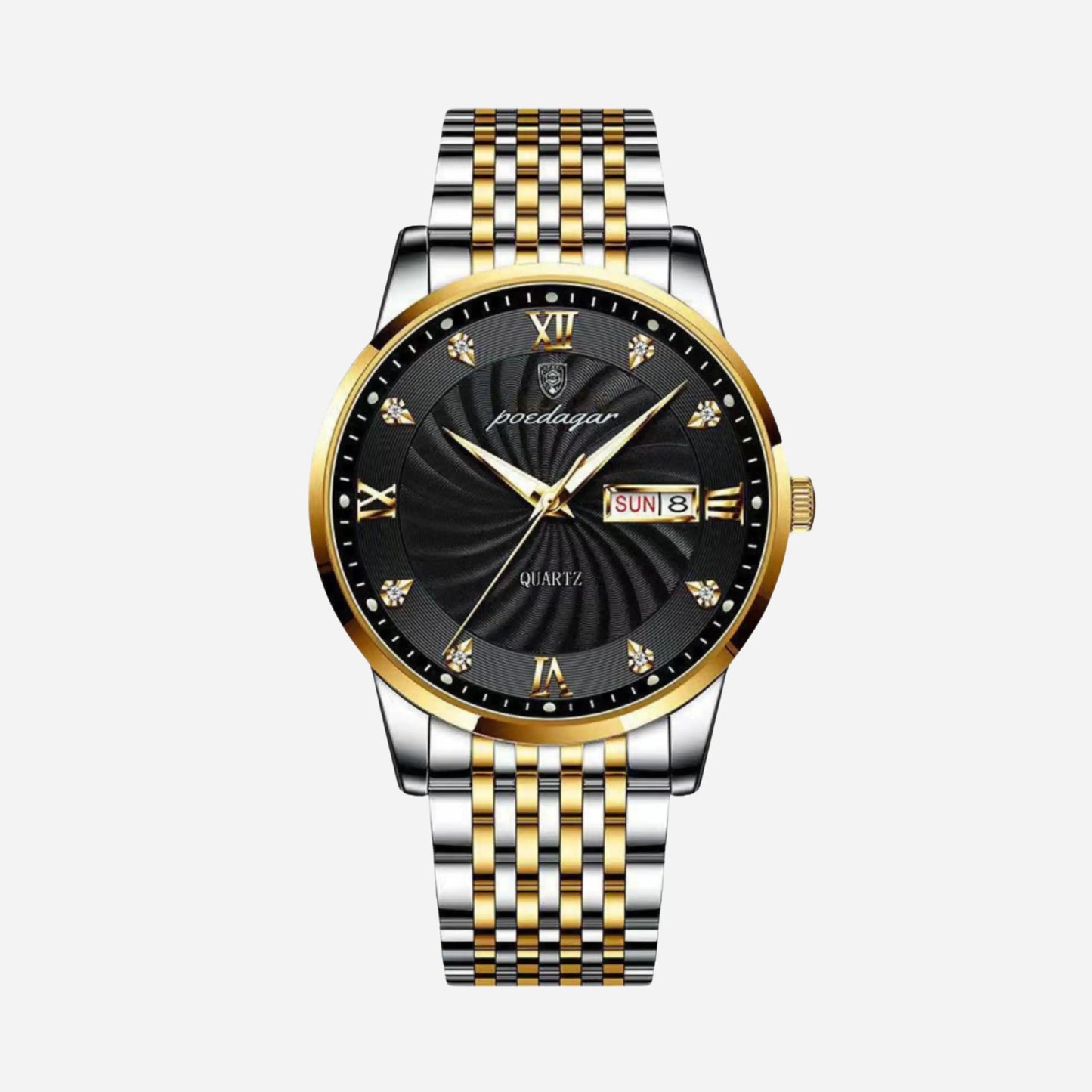 RELOJ ELEGANTE DE HOMBRE CON BRAZALETE DE ACERO PREMIUM - Ada Cepeda Shop