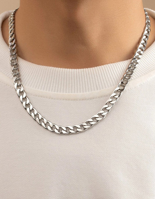 COLLAR DE CADENA GRUESA DORADO Y PLATEADO