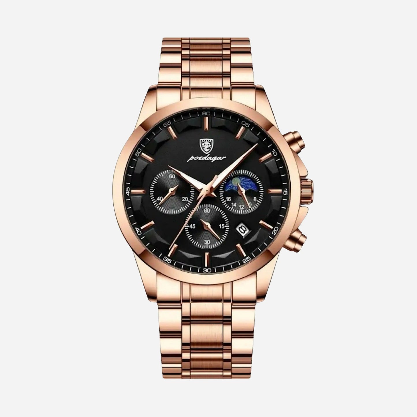 RELOJ PREMIUM DE ACERO NEGRO PARA HOMBRE - Ada Cepeda Shop