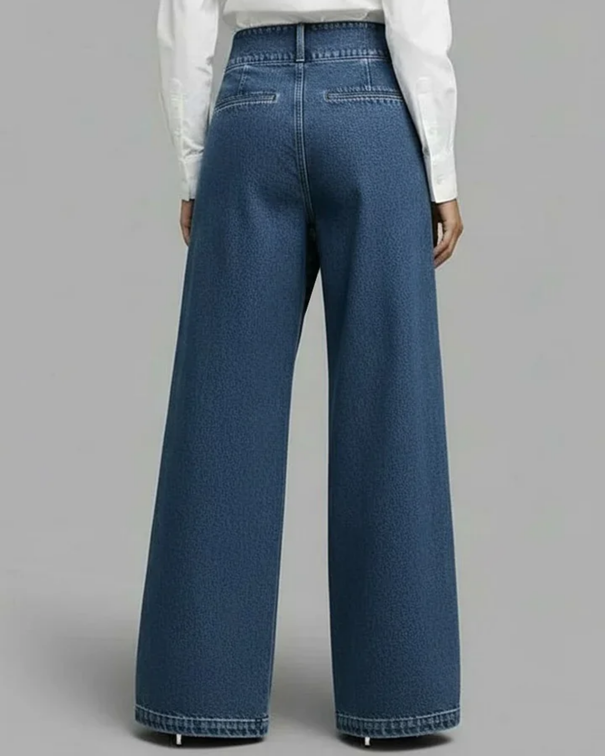 CHECHU|PANTALÓN PALAZZO DENIM CRUZADO - Ada Cepeda Shop