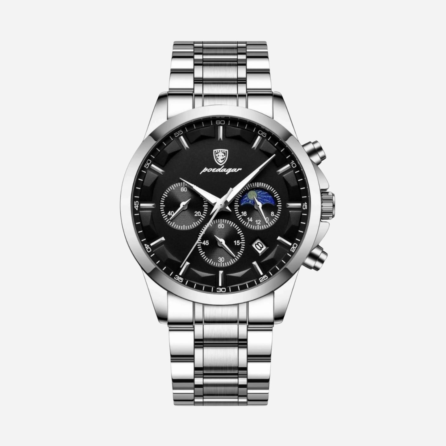RELOJ PREMIUM DE ACERO NEGRO PARA HOMBRE - Ada Cepeda Shop