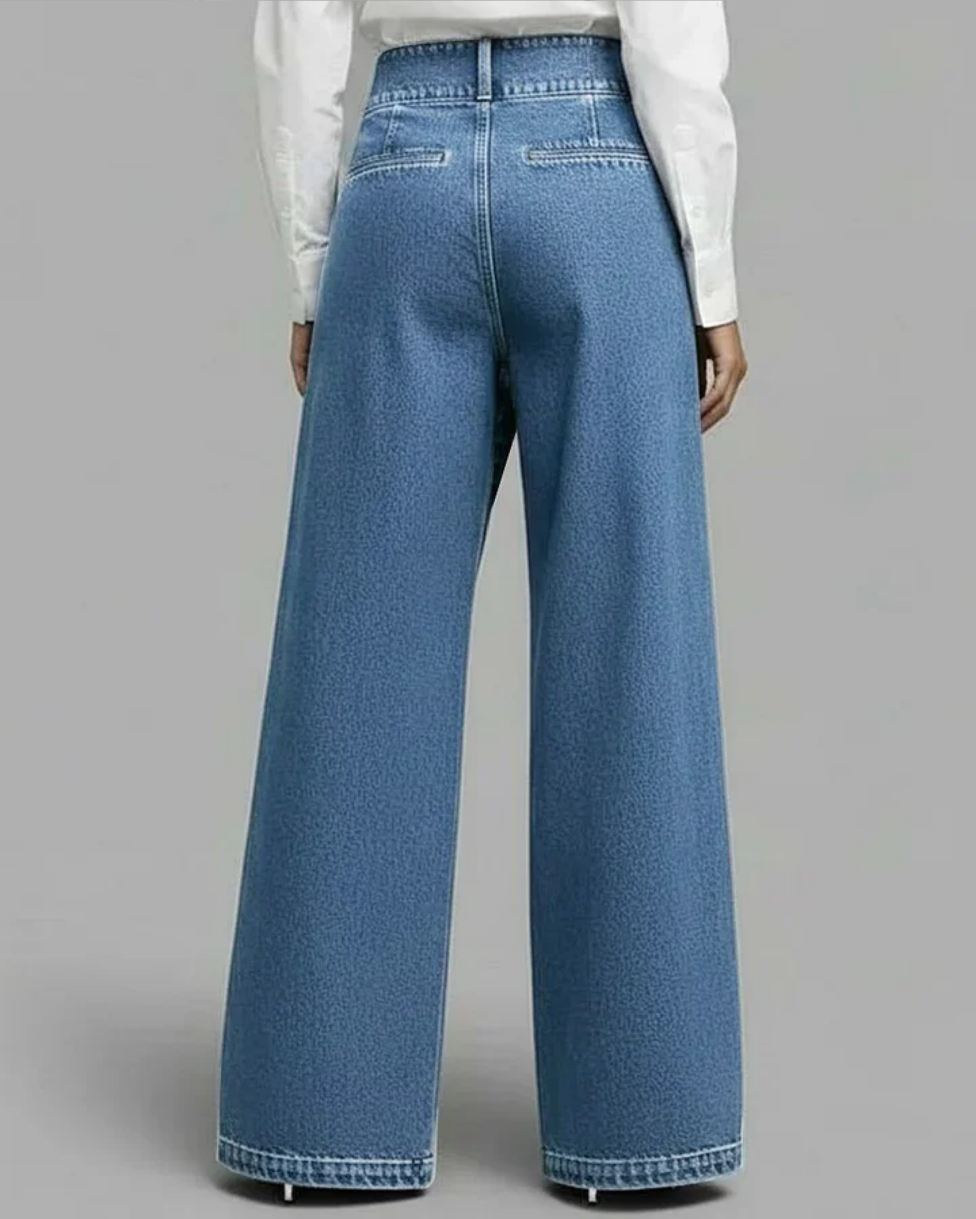 CHECHU|PANTALÓN PALAZZO DENIM CRUZADO - Ada Cepeda Shop