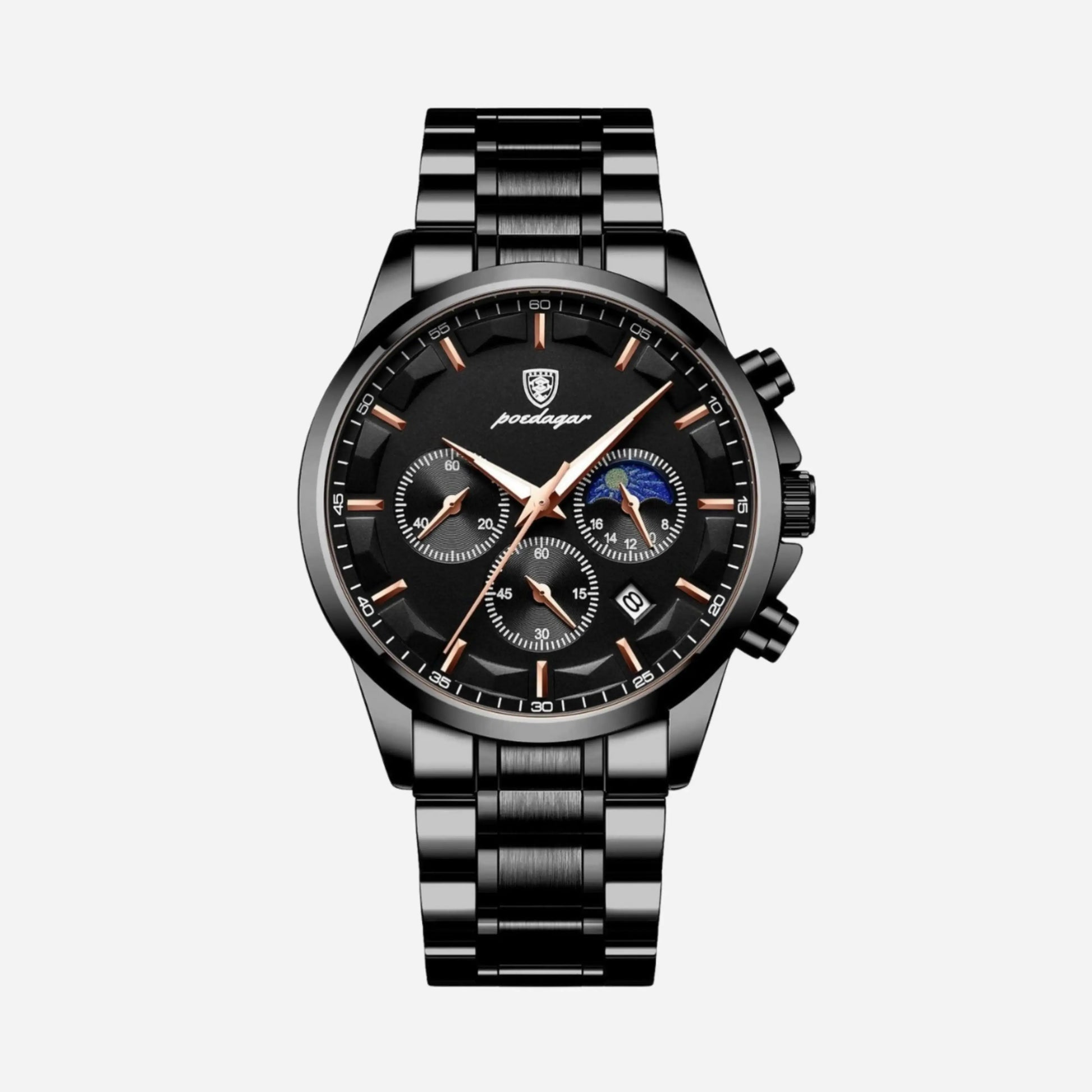 RELOJ PREMIUM DE ACERO NEGRO PARA HOMBRE - Ada Cepeda Shop