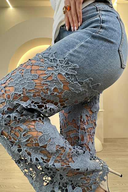 REME|PANTALÓN VAQUERO CALADO VIRAL