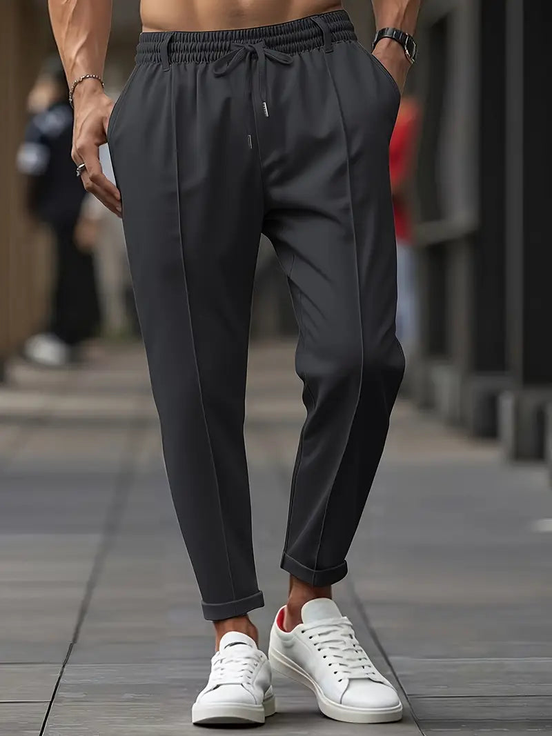 Crawford – Lässige Schlanke Passform Hose Mit Elastischem Bund - Ada Cepeda Shop