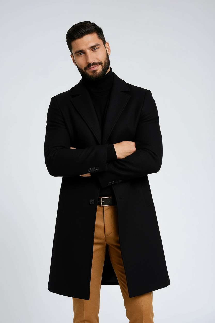 JEANPIER|ABRIGO LARGO ELEGANTE - Ada Cepeda Shop