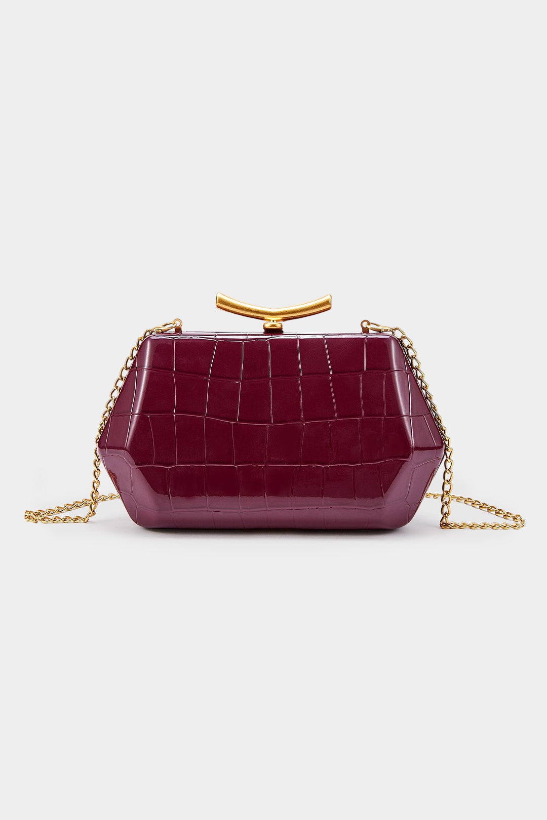 COCO|CLUTCH ELEGANTE EFECTO CROCO CON CIERRE DORADO - Ada Cepeda Shop