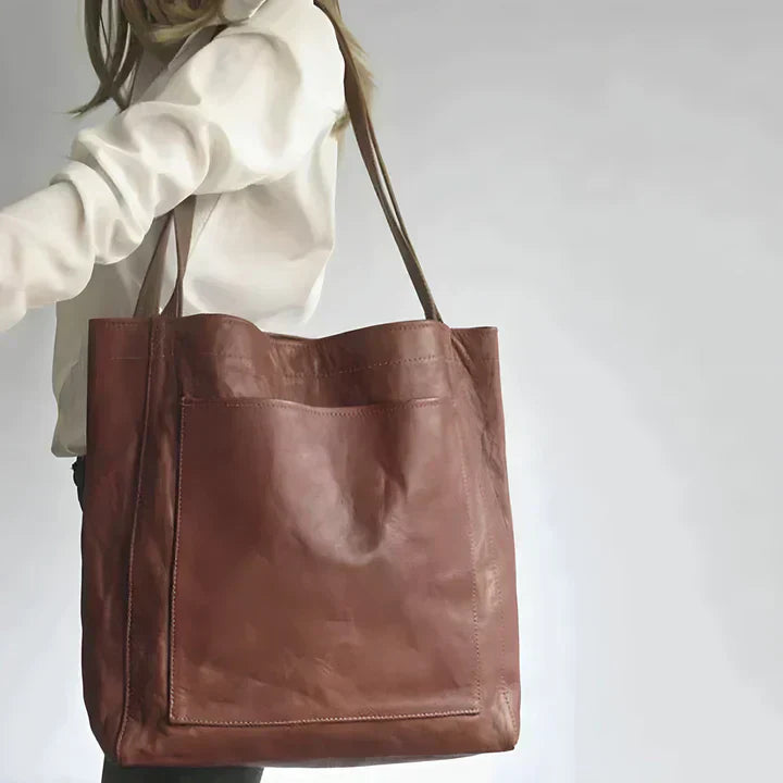 BOLSO DE CUERO ESTILO TOTE – DISEÑO CLÁSICO Y FUNCIONAL - Ada Cepeda Shop