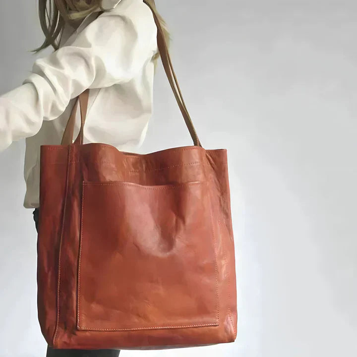 BOLSO DE CUERO ESTILO TOTE – DISEÑO CLÁSICO Y FUNCIONAL - Ada Cepeda Shop