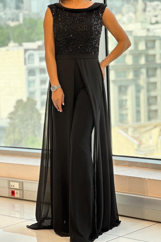 OLGA|JUMPSUIT DE GALA NEGRO
