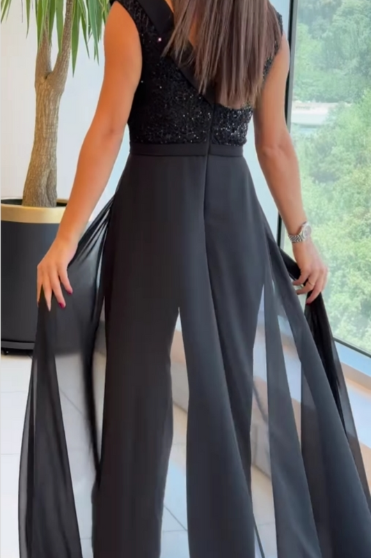 OLGA|JUMPSUIT DE GALA NEGRO