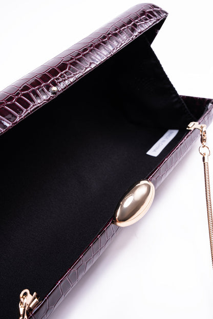 BOLSO CLUTCH DE FIESTA CON ACABADO EFECTO COCODRILO - Ada Cepeda Shop