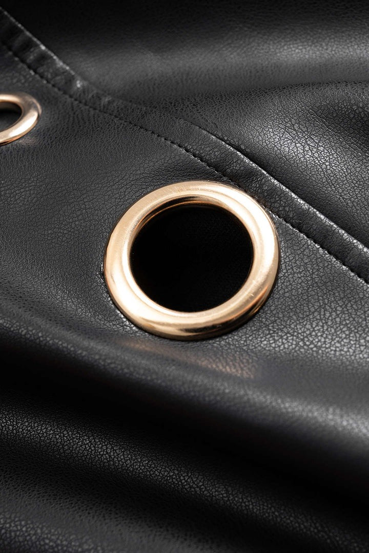 PANTALÓN WIDE LEG EYELET – CUERO VEGANO PREMIUM - Ada Cepeda Shop