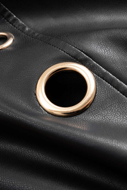 PANTALÓN WIDE LEG EYELET – CUERO VEGANO PREMIUM - Ada Cepeda Shop