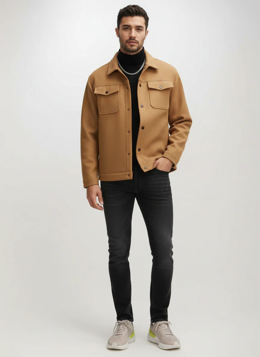 MIKELO|CHAQUETA MARRÓN ELEGANTE - Ada Cepeda Shop