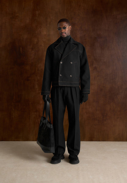 CHAQUETA CORTA CRUZADA DE ESTILO SASTRERO PARA HOMBRE - Ada Cepeda Shop