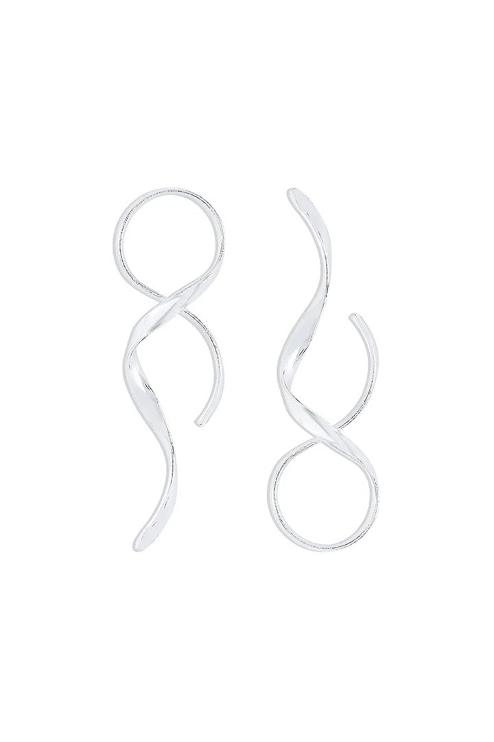 PENDIENTES DORADOS ESPIRAL LARGOS – DISEÑO MODERNO Y ELEGANTE - Ada Cepeda Shop