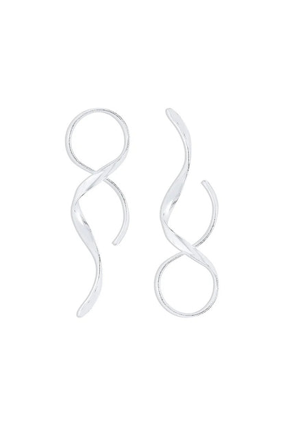 PENDIENTES DORADOS ESPIRAL LARGOS – DISEÑO MODERNO Y ELEGANTE - Ada Cepeda Shop