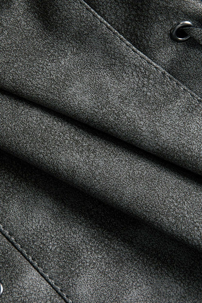 CHAQUETA DE CUERO SINTÉTICO CON BOTONES CRUZADOS - Ada Cepeda Shop