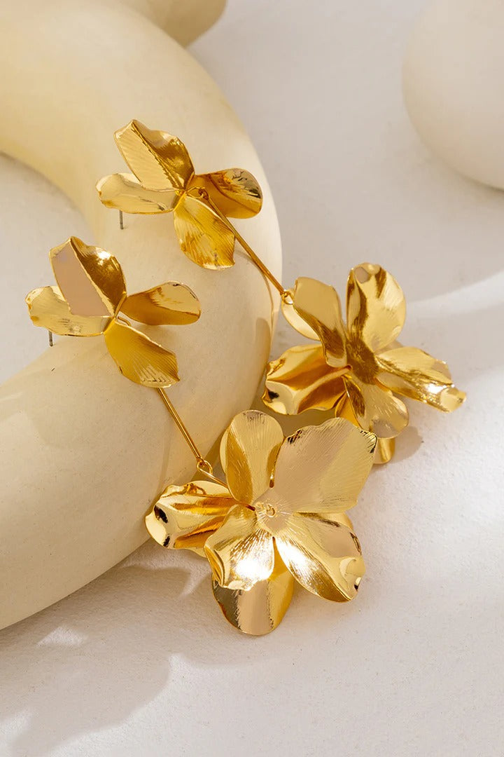 PENDIENTES COLGANTES FLOR - Ada Cepeda Shop