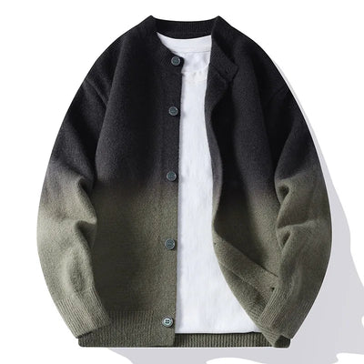 CÁRDIGAN DEGRADADO DE PUNTO CASUAL PARA HOMBRE - Ada Cepeda Shop