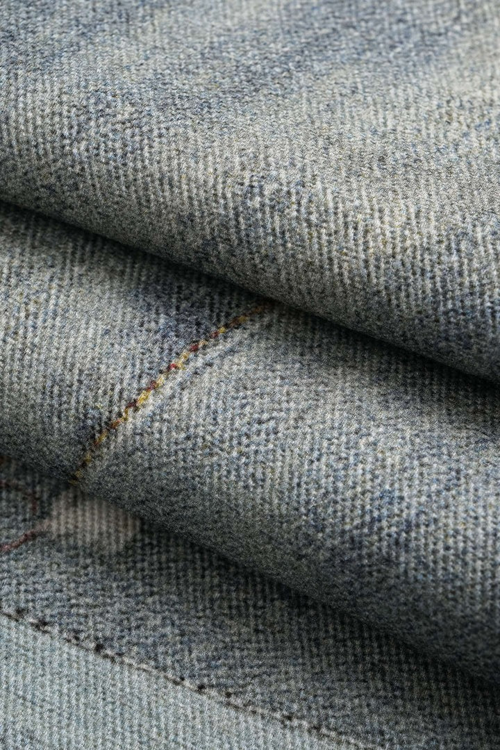 PANTALÓN JEANS ANCHO PATCHWORK CON DETALLES ARTÍSTICOS - Ada Cepeda Shop