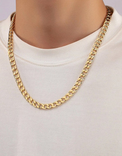 COLLAR DE CADENA GRUESA DORADO Y PLATEADO