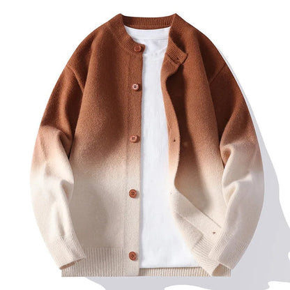 CÁRDIGAN DEGRADADO DE PUNTO CASUAL PARA HOMBRE - Ada Cepeda Shop