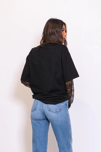 LOLA|CAMISETA CON ENCAJE - Ada Cepeda Shop