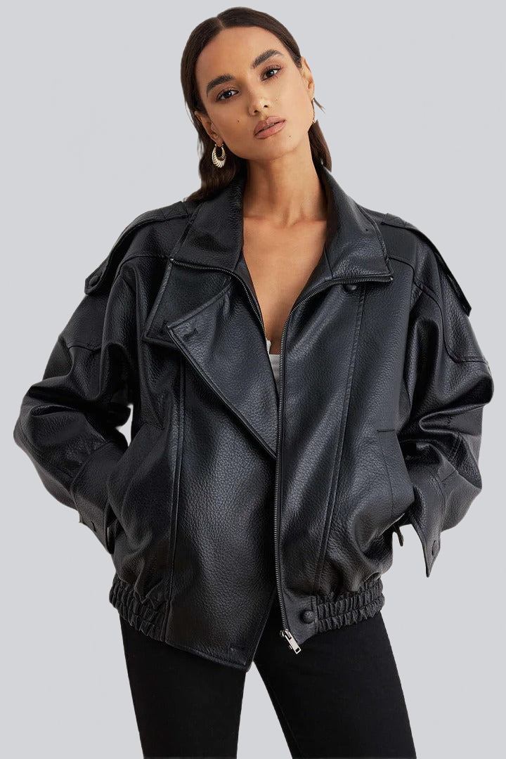 CHAQUETA CON BOTONES DE PIEL SINTÉTICA - Ada Cepeda Shop