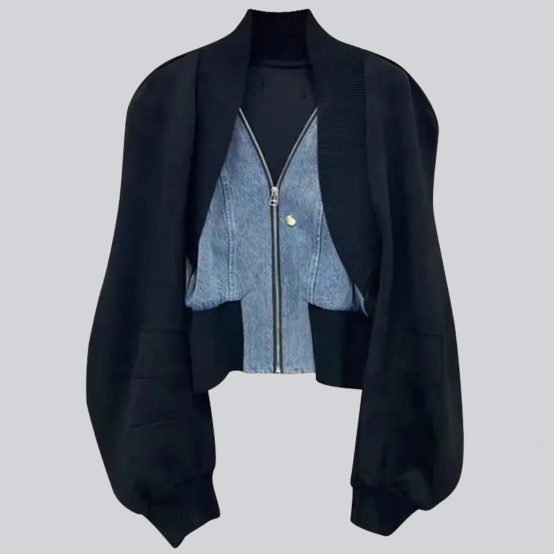 LUKK|CHAQUETA CROP MANGA GLOBO CON DETALLE FRONTAL - Ada Cepeda Shop