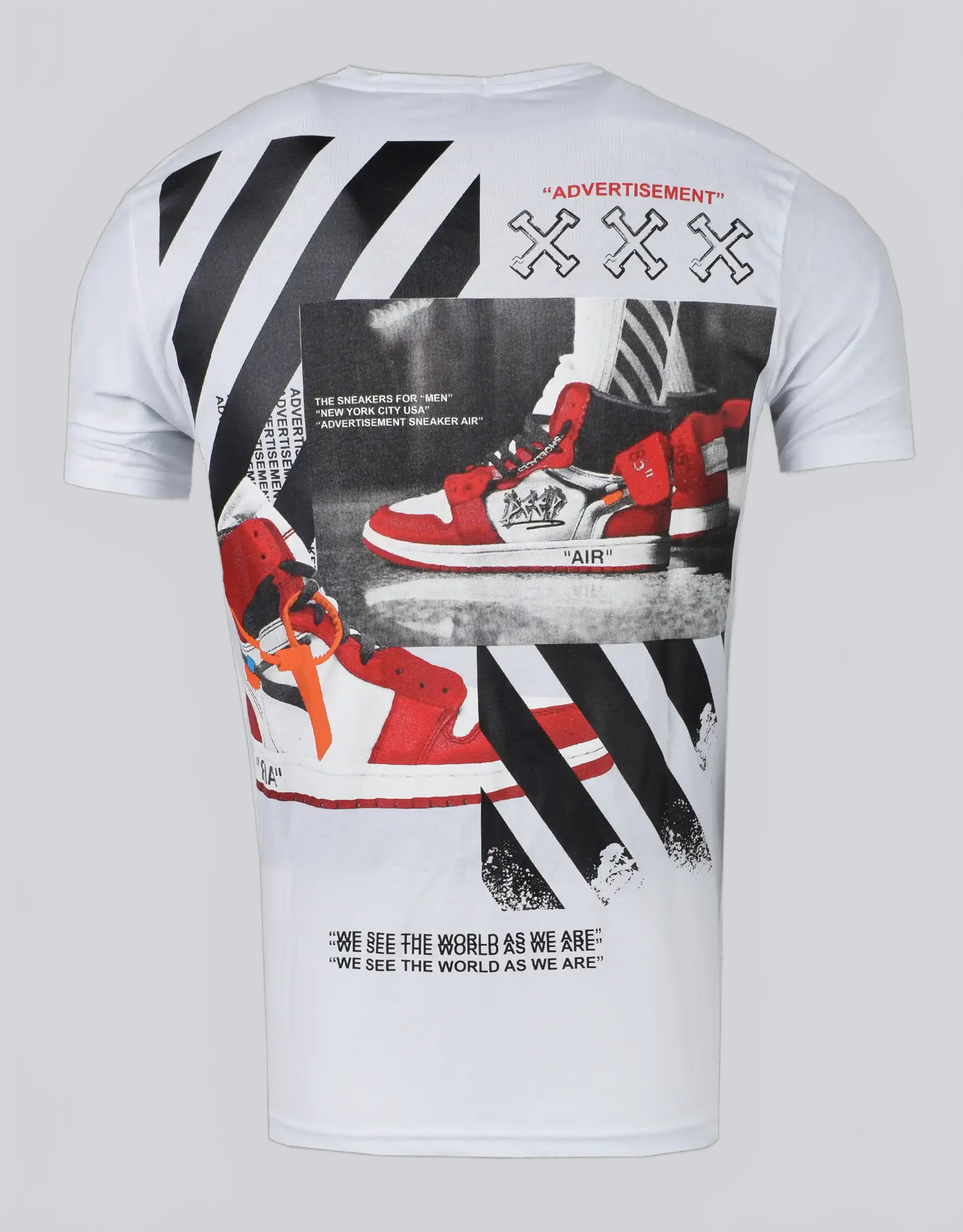 CONVERS|CAMISETA BLANCA STREETWEAR OVERSIZE SNEAKER ART – DISEÑO GRÁFICO EDITORIAL EXCLUSIVO - Ada Cepeda Shop