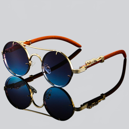 PANTHERA|GAFAS DE SOL REDONDAS CON MONTURA METÁLICA UNISEX - Ada Cepeda Shop