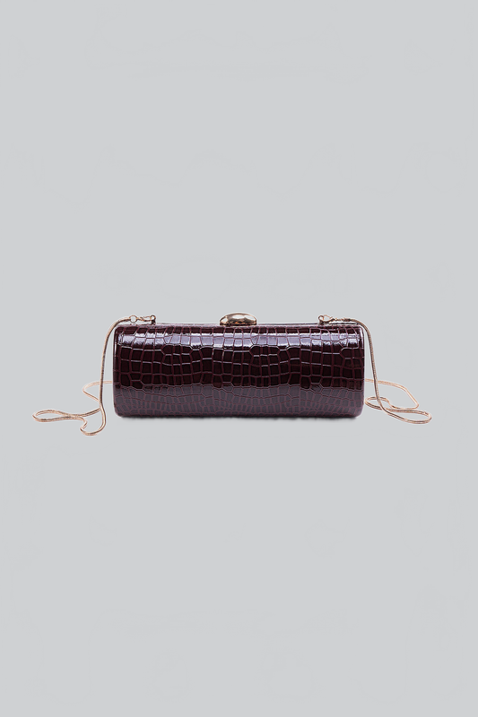 BOLSO CLUTCH DE FIESTA CON ACABADO EFECTO COCODRILO - Ada Cepeda Shop