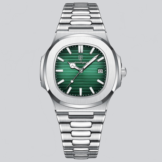 RELOJ ACERO LUXE HOMBRE – DISEÑO ELEGANTE CON ESFERA VERDE PREMIUM - Ada Cepeda Shop