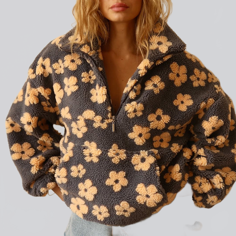 ABRIGO TEJIDO ESTAMPADO FLORAL – ESTILO BOHO - Ada Cepeda Shop