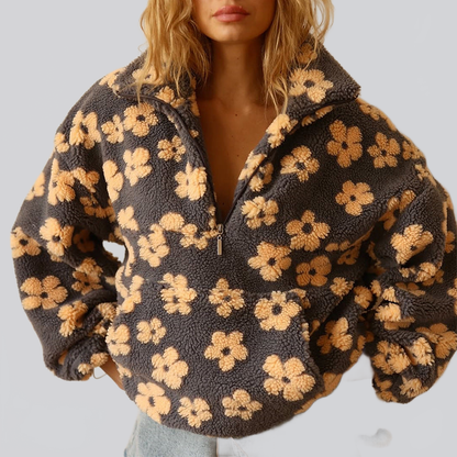 ABRIGO TEJIDO ESTAMPADO FLORAL – ESTILO BOHO - Ada Cepeda Shop