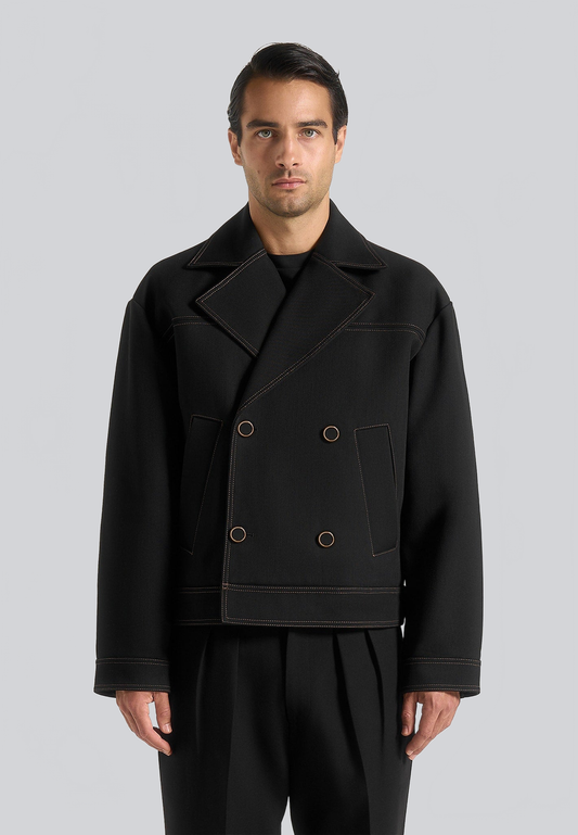 CHAQUETA CORTA CRUZADA DE ESTILO SASTRERO PARA HOMBRE - Ada Cepeda Shop