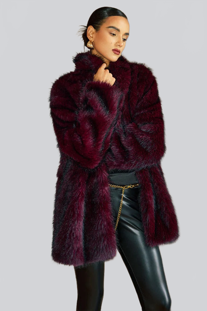 ABRIGO PIEL SINTÉTICA - Ada Cepeda Shop