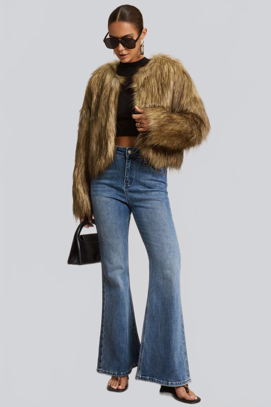 BOOM|CHAQUETA EFECTO PELO ELEGANTE - Ada Cepeda Shop