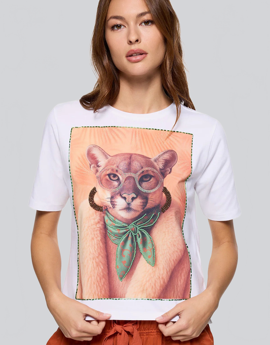 CAMISETA OVERSIZE “FASHION PUMA” – ELEGANCIA SALVAJE - Ada Cepeda Shop