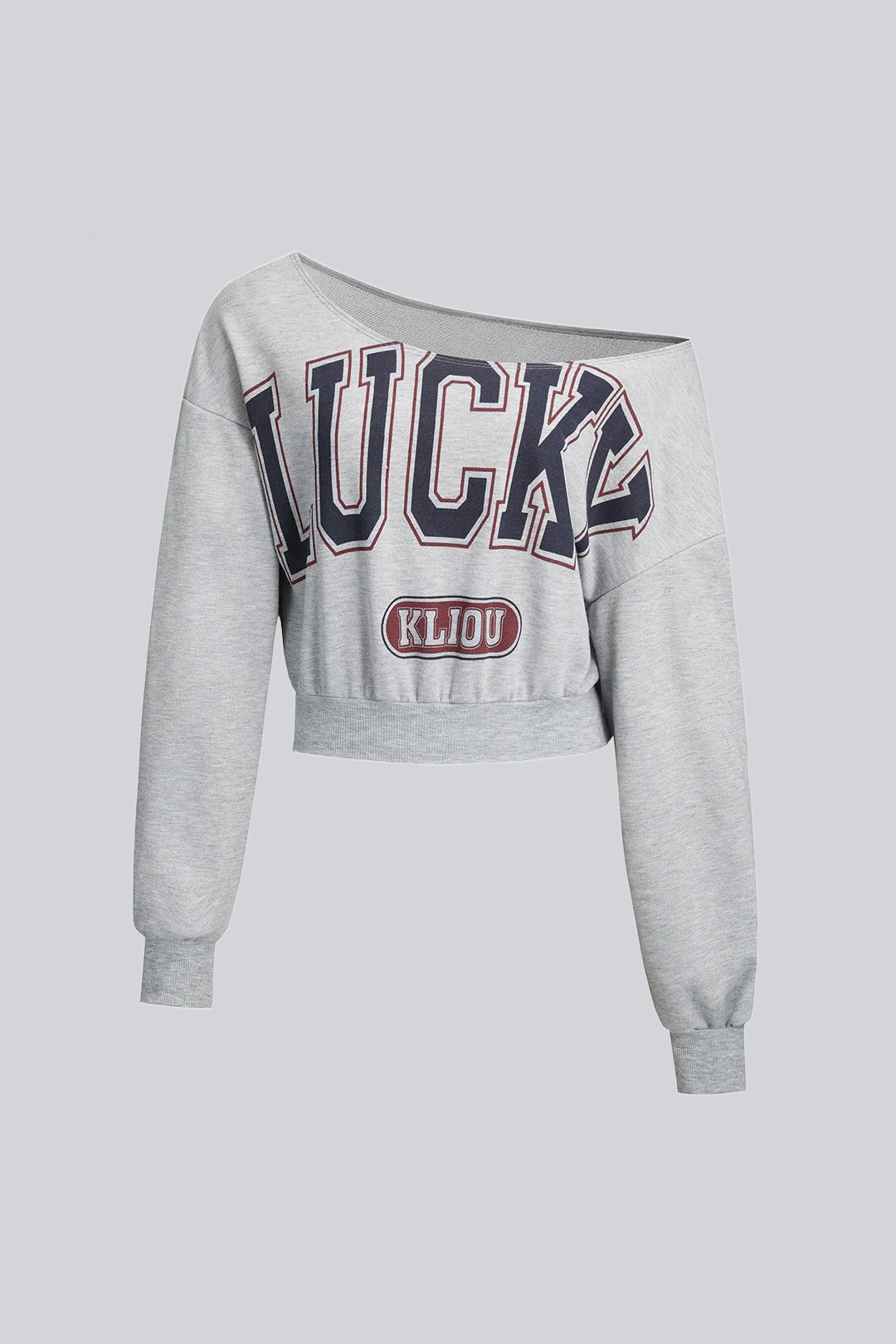 SUDADERA CROP ASIMÉTRICA ESTILO COLLEGE - Ada Cepeda Shop