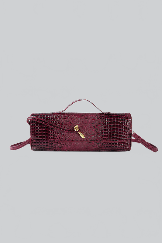 CLUTCH ELEGANTE TEXTURIZADO CON ASA Y CIERRE DORADO - Ada Cepeda Shop